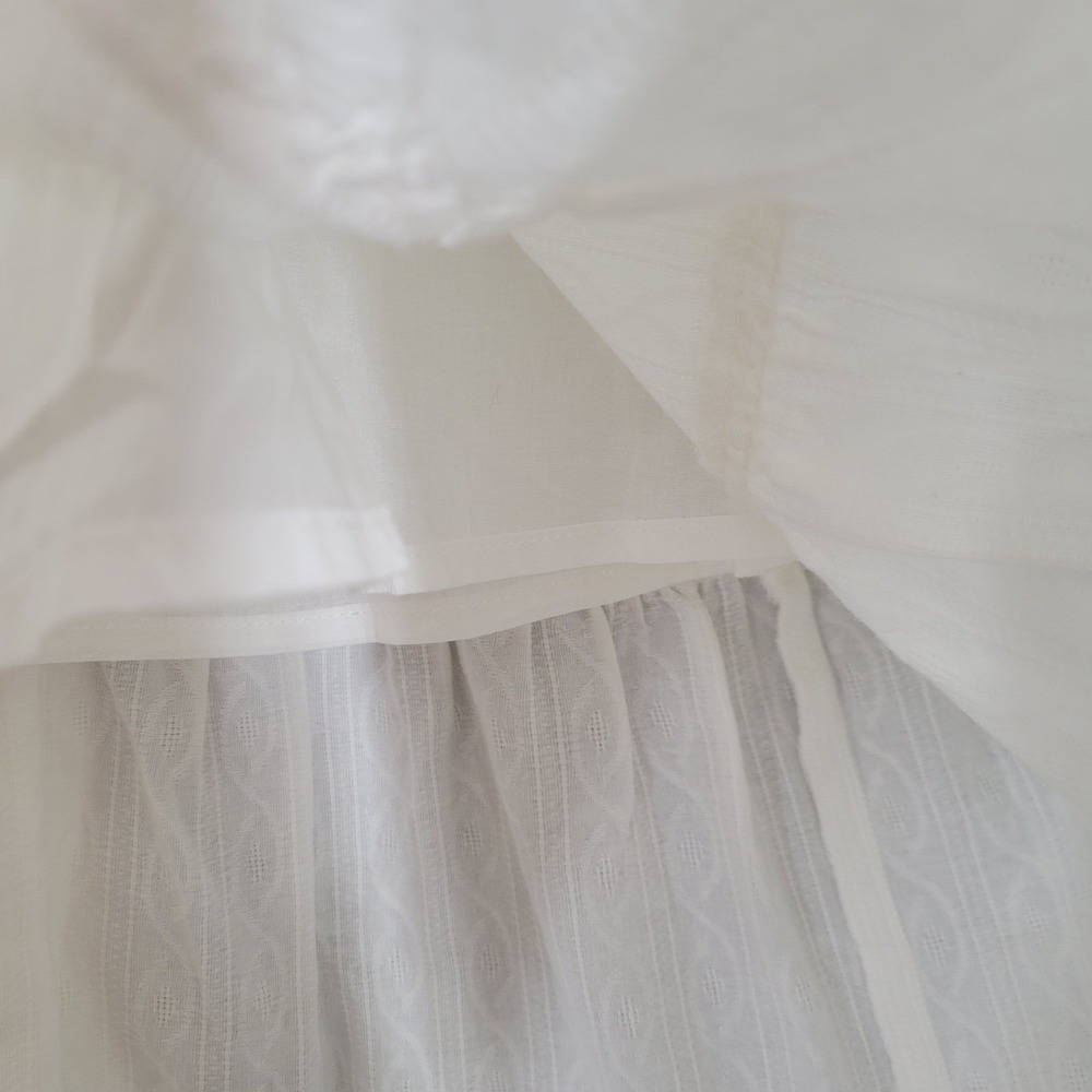 Carve Designs Midi Dress Womens Large White Organic Cotton Tie Back NWT Rayne - Picture 13 of 13